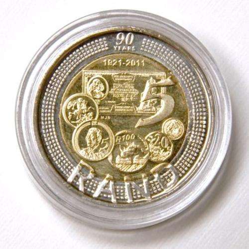 ***NEW 2011 SARB 90th ANNIVERSARY R5 COINS*** CAPSULATED***